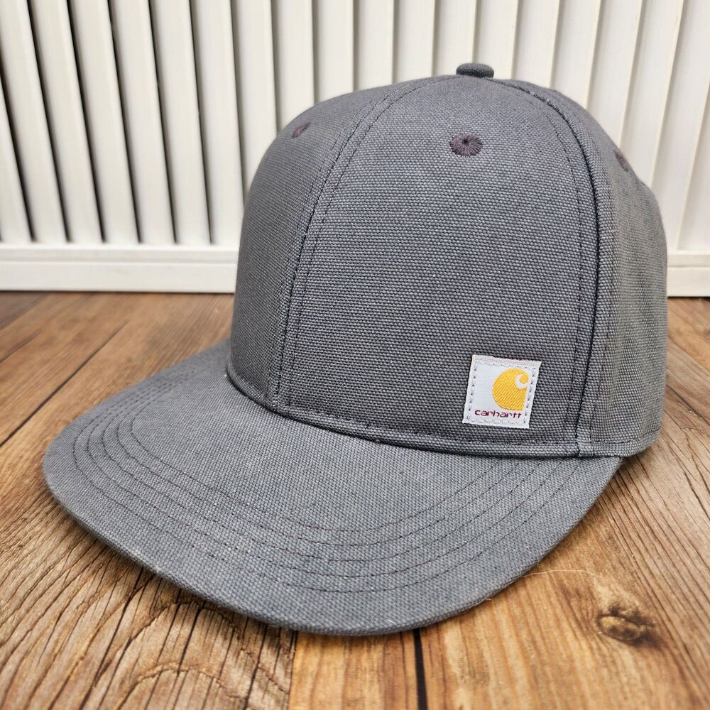 Carhartt Ashland Cap Gray Gravel Canvas Adjustable Snapback Work Hat Workwear